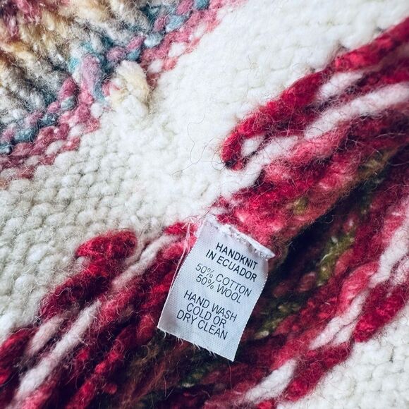 Hand Knit Crochet Boho Wool Winter Beanie Hat - Picture 4 of 4